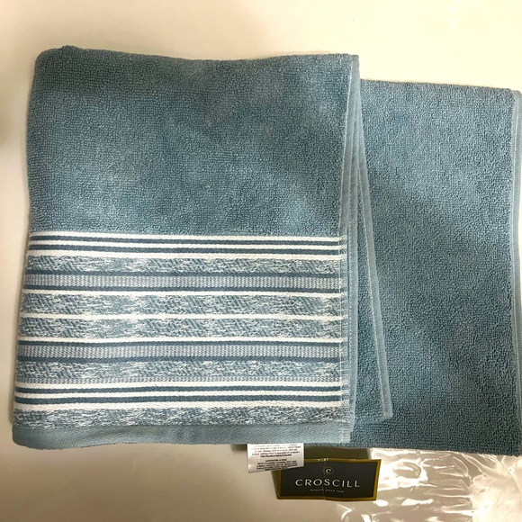 Croscill Bath Croscill Luxury Bath Towel Blue Nwt Poshmark